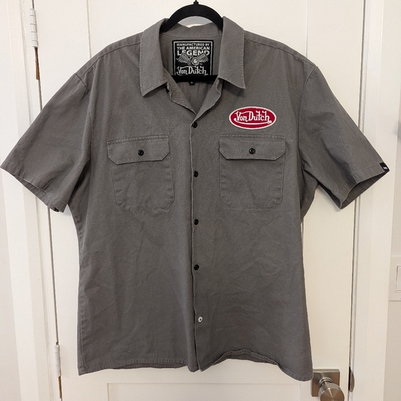 Von Dutch Other - Von Dutch Button Up Mechanic Shirt Size Extra large